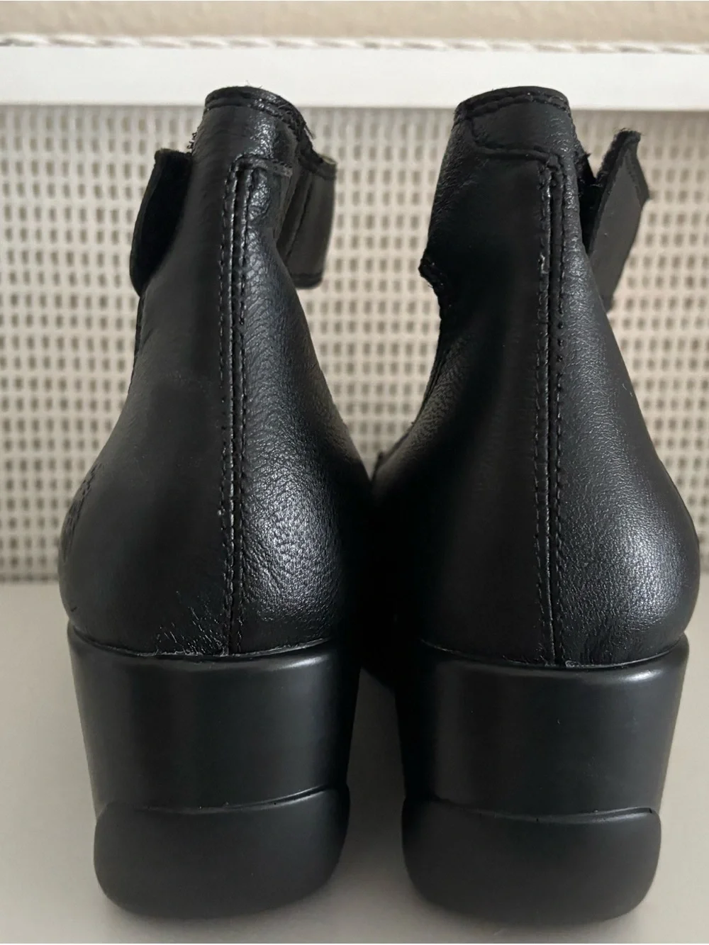 Fly London HELI797FLY Black Mary Jane Platform Wedge Ankle Straps - Worn Once!
